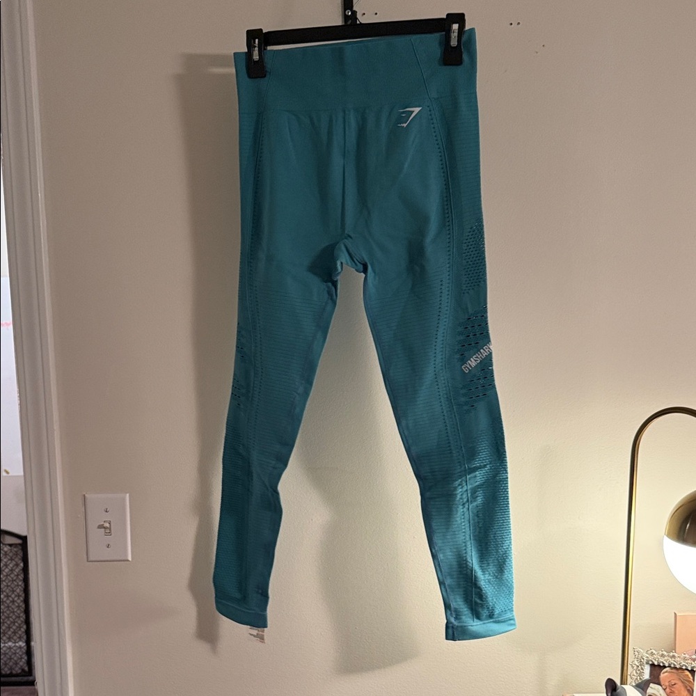 Gymshark Women’s High Waisted Seamless Teal Leggings Size Large NWOT